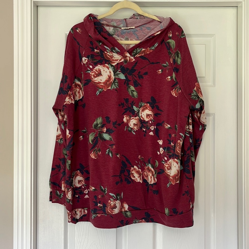 Floral Sweatshirt- 3X